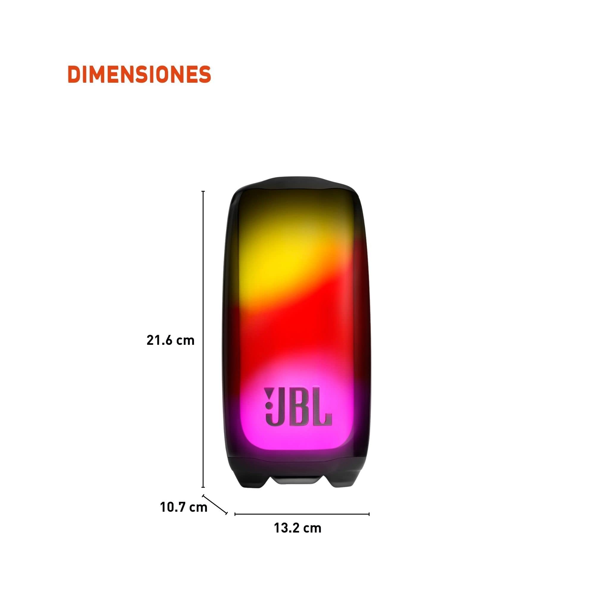 JBL Pulse 5 Portable Bluetooth Speaker with LED Light Show - Waterproof Wireless Speaker with Powerful Bass, 12-Hour Playtime - Perfect for Pool Parties, Beach Outings & Home Entertainment (Black)