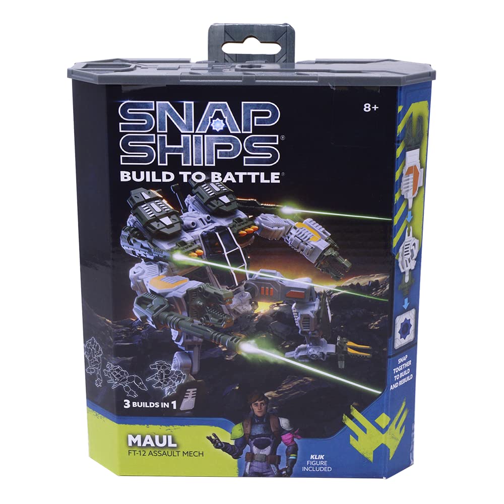 Forge Maul FT-12 Assault Mech Building Kit - 3 in 1 STEM Toy for Kids Ages 8+ | No Batteries Required | Battle-Ready Construction Set for Creative Play & Combat Scenes