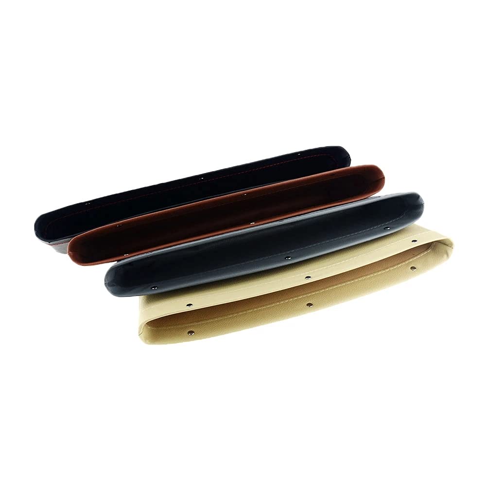 2 PCS Premium PU Leather Car Seat Gap Organizer - Black Seat Gap Filler for Phones, Wallets & Keys | Perfect for Sedans, SUVs & Trucks