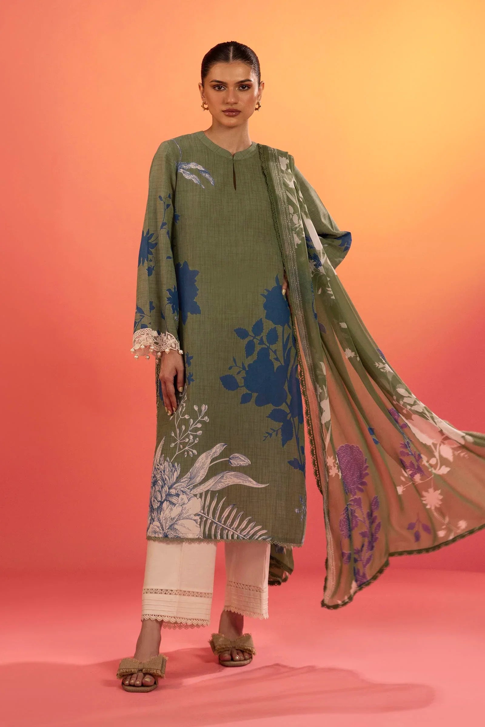 Sana Safinaz Mahay Stitched Embroidered Formal Dress for Women - Elegant Party Wear & Evening Gowns for Weddings, Dinners & Special Occasions