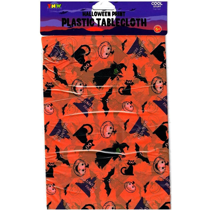Spooky Halloween Table Cover - Waterproof & Reusable Party Decor for Halloween, Thanksgiving, and Fall Celebrations - Perfect for Dining Tables, Buffets, and Party Setups
