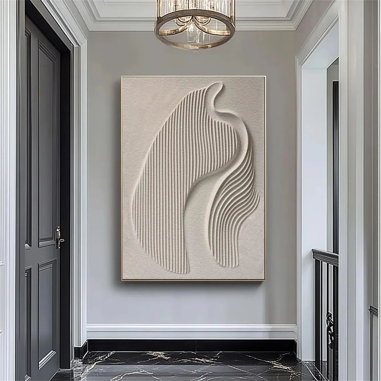 Beige & Brown Abstract Wall Art Print #BB113 - Modern Home Decor for Living Room, Bedroom & Office