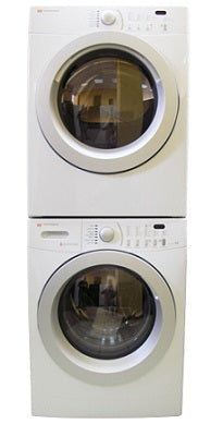 White Westinghouse by Electrolux WLF125EZHS/WDE775NZHS Stackable Washer and Dryer Combo - 220V Heavy Duty Laundry Set for Apartments, Homes & Commercial Use