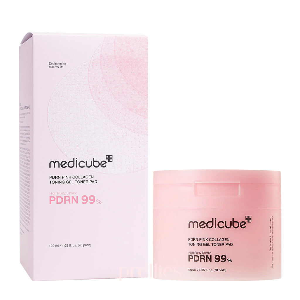 Medicube PDRN Pink Collagen Toning Gel Toner Pad 70pcs - Hydrating & Brightening Facial Treatment for Glowing Skin | Perfect for Daily Skincare Routine & Travel Essentials