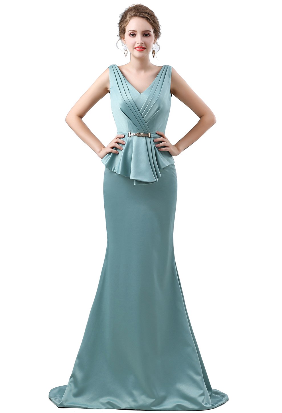 Zechun Women's Elegant Two-Piece Mermaid Prom Dress - Long Evening Gown for Formal Events, Parties & Special Occasions | Plus Size Options Available