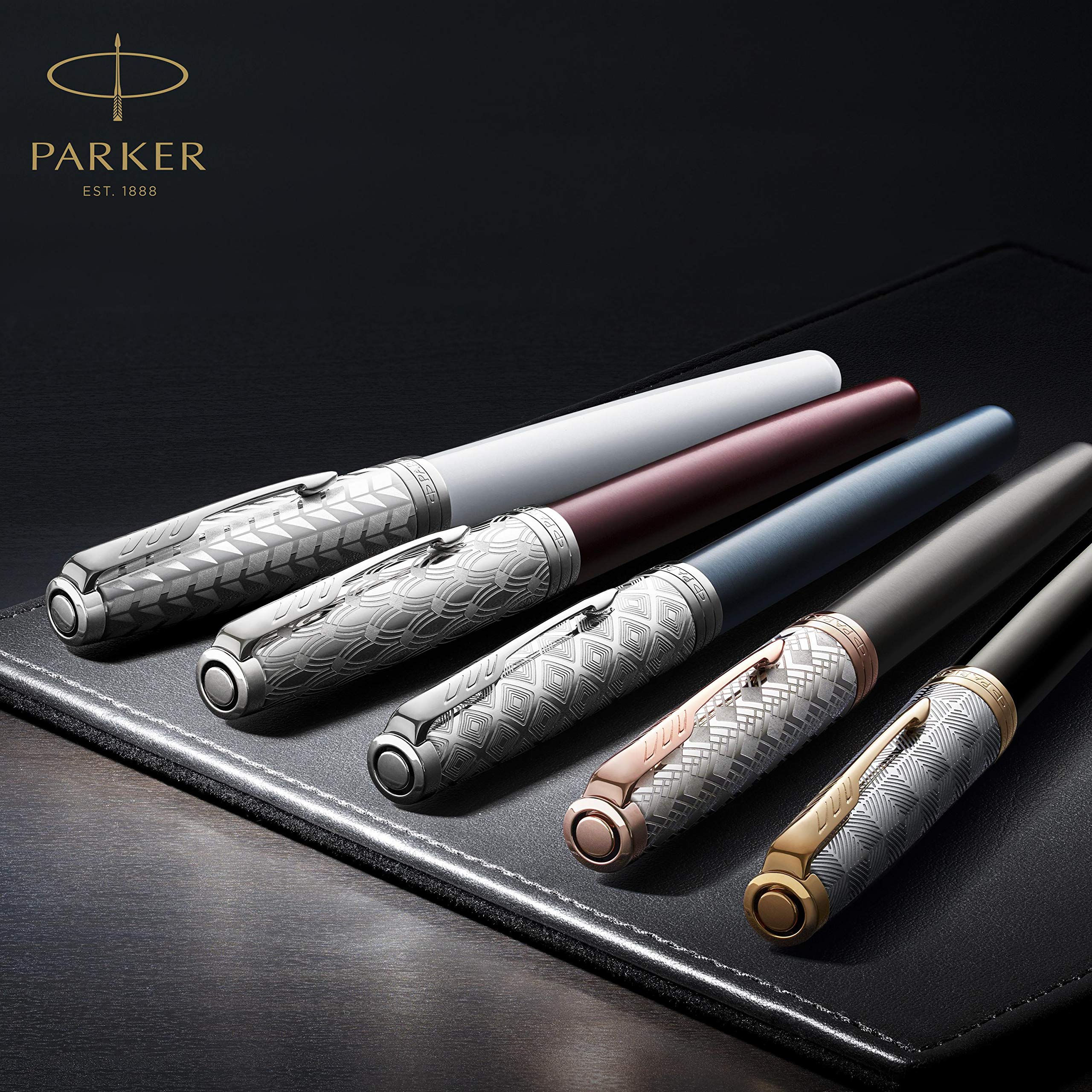 Parker Sonnet Ballpoint Pen - Premium Stainless Steel Luxury Writing Pen with Gift Box - Perfect for Business Gifts, Graduation Presents & Everyday Elegant Writing