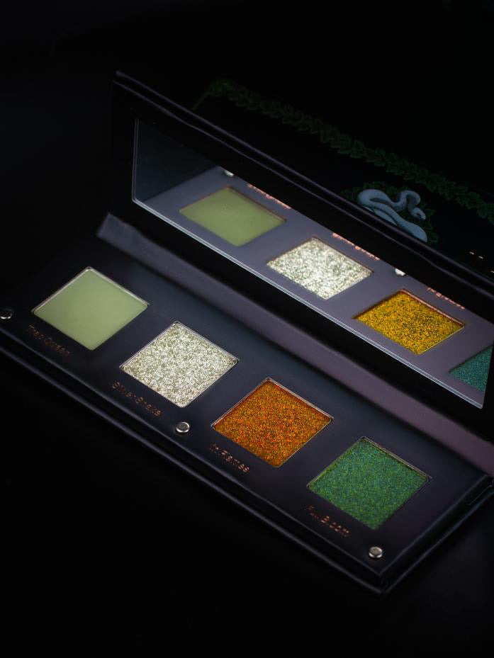 Shellwe Makeup Liana Matte Satin Shimmer Chameleon Green Eyeshadow Palette - 12 Highly Pigmented Colors for Day & Night Makeup Looks - Perfect for Parties, Weddings & Special Occasions