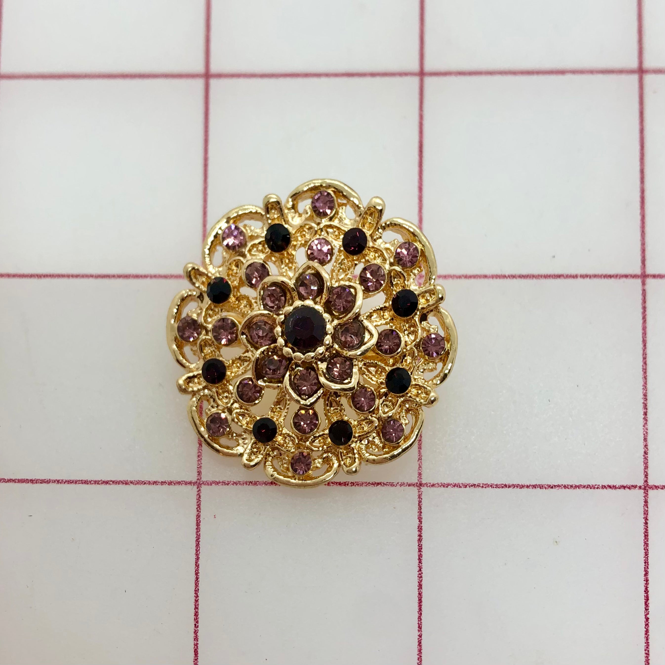 1.25 Inch Rhinestone Brooch & Tiara Embellishments - Decorative Gems for DIY Crafts, Wedding Accessories, Costume Jewelry and Hair Ornaments