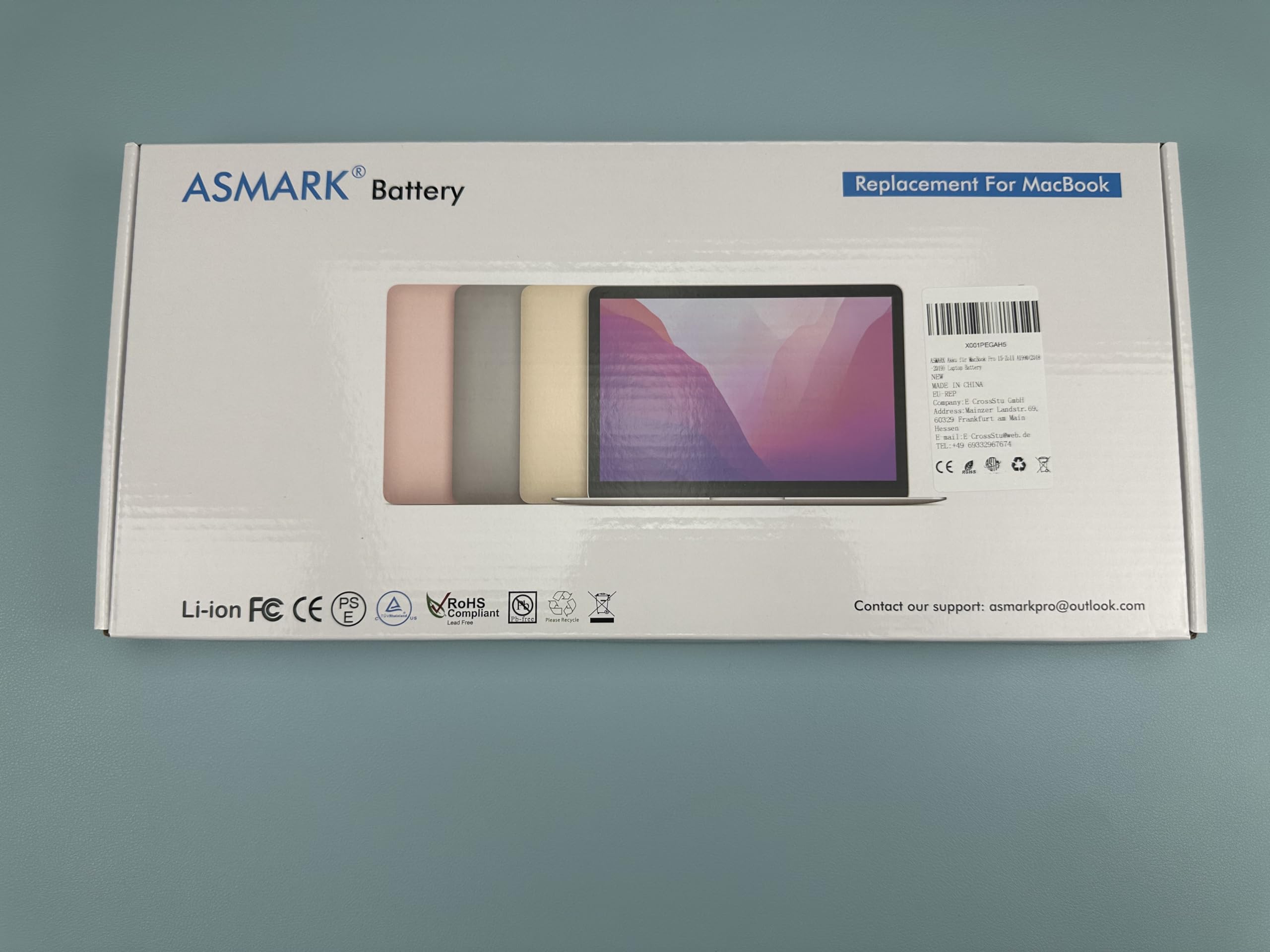 ASMARK A1990 Replacement Battery for MacBook Pro 15-inch (2018-2019 Model A1953) - High Capacity Laptop Battery for Extended Work & Creative Projects