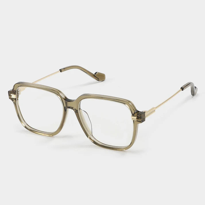 Aimee Unisex Full Rim Square Brow Line Acetate Eyeglasses 10544 - Stylish & Durable Eyewear for Men & Women - Perfect for Work, Reading & Fashion Accessories