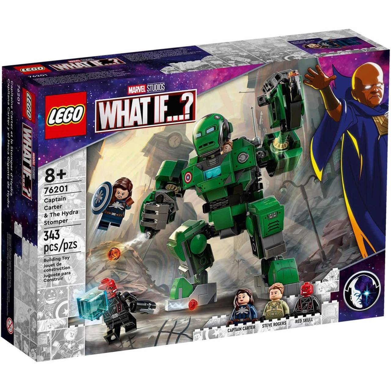 LEGO Super Heroes 76201 Captain Carter & The Hydra Stomper Building Set (343 Pieces) | Marvel Avengers Collectible Toy for Kids Age 8+ | Creative Construction Play for Superhero Fans & Gift Ideas