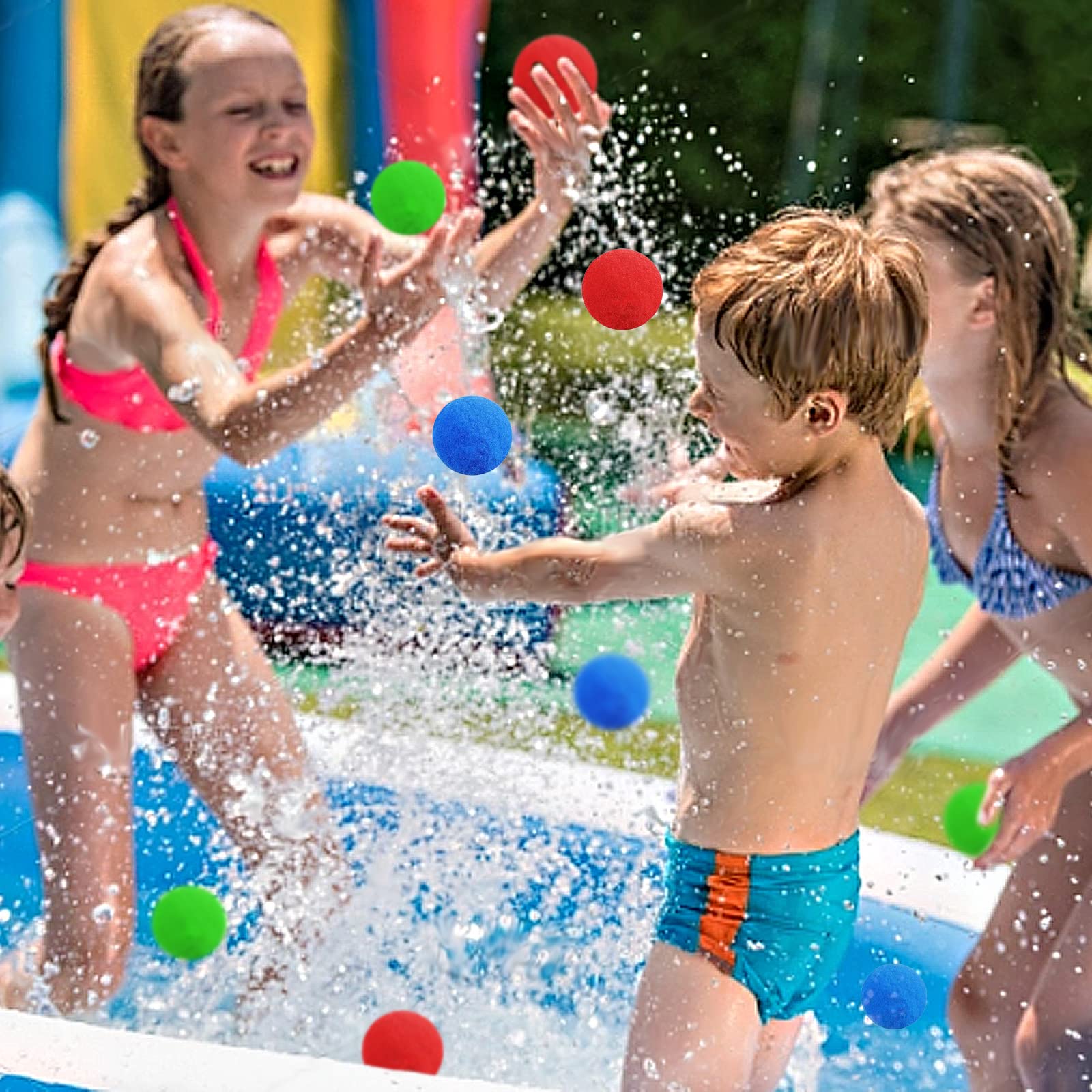 Reusable Water Balloons (30/40/50 Pack) - Colorful Splash Balls for Pool, Beach & Water Battles - Eco-Friendly Water Bombs for Kids & Adults Outdoor Summer Fun