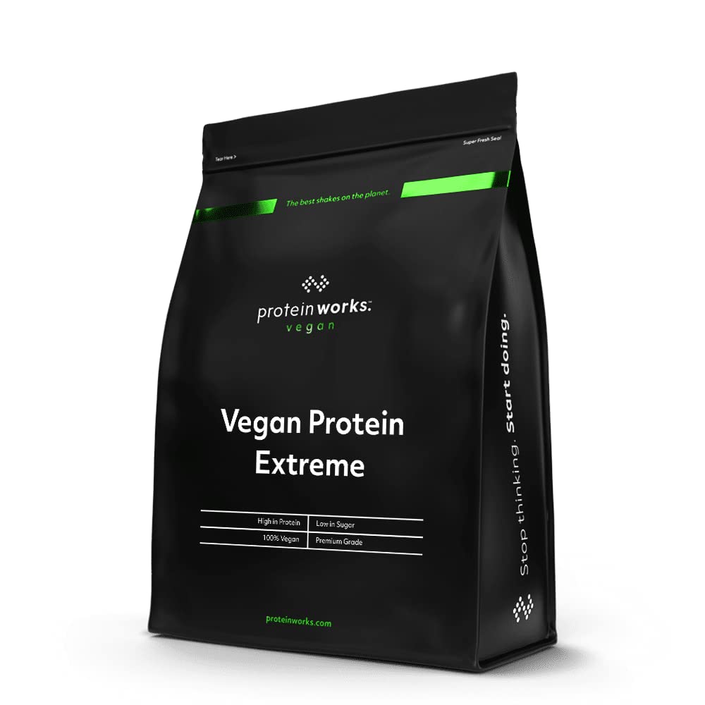 Protein Works Vegan Protein Extreme - 29g Plant-Based Protein Shake, Multi-Source Protein Blend, Cookies 'n' Cream Flavor (2.2 lb) for Post-Workout Recovery & Muscle Building | Vegan Fitness Nutrition
