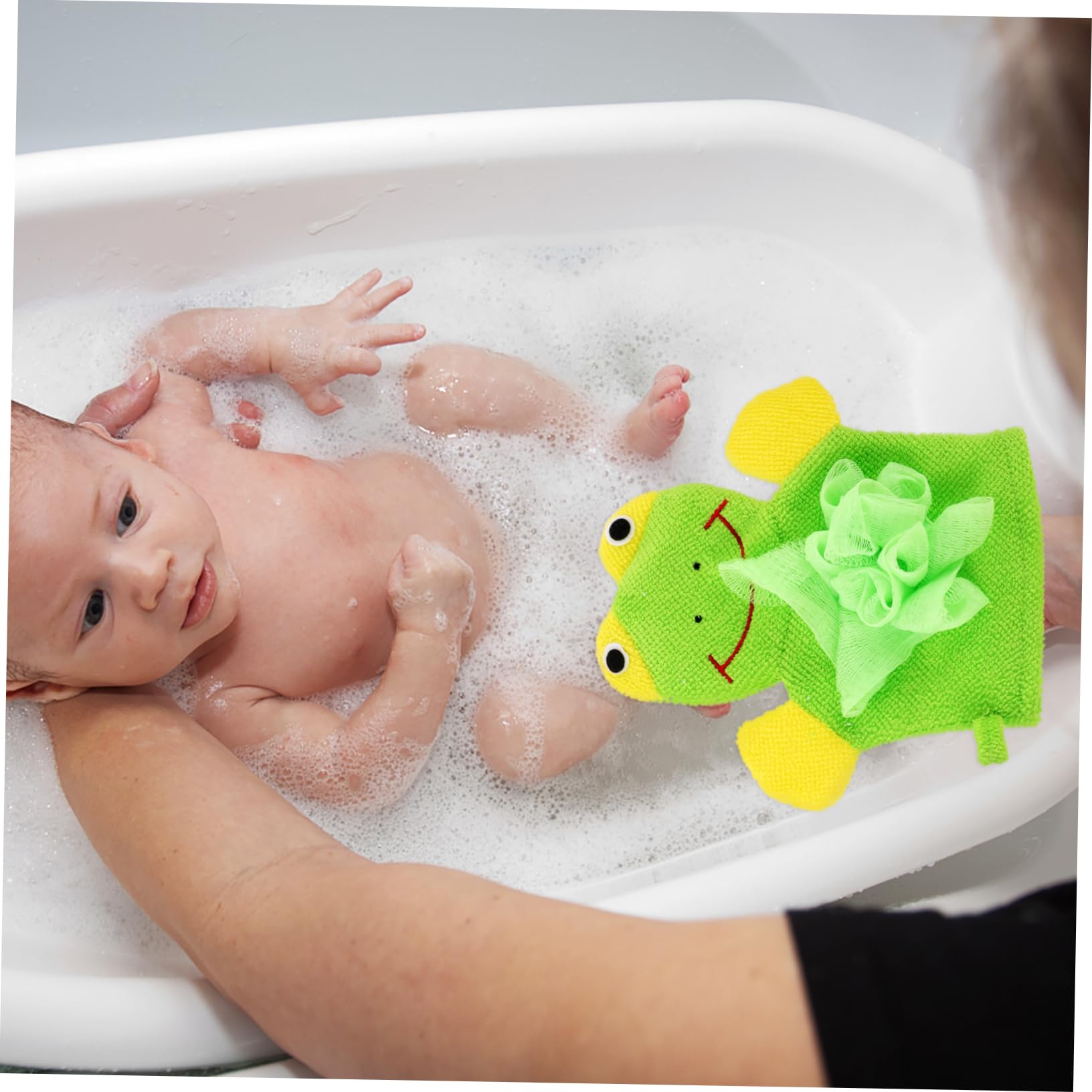 UPKOCH Cartoon Baby Bath Mitts - 4Pcs Soft Body Wash Gloves for Boys & Girls, Long-Lasting Soap Gel Saver - Gentle Bathing for Newborns & Toddlers