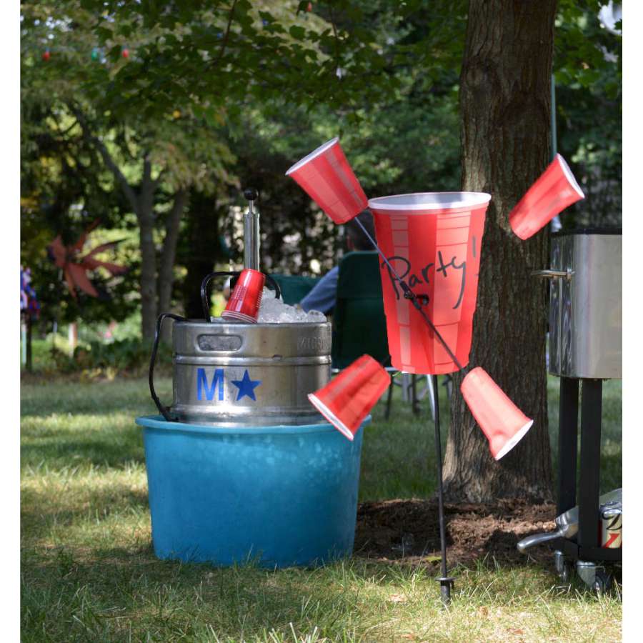 15 in. WhirliGig Spinner - Colorful Party Cups for Drinks & Cocktails - Perfect for Weddings, Birthdays & Outdoor Events