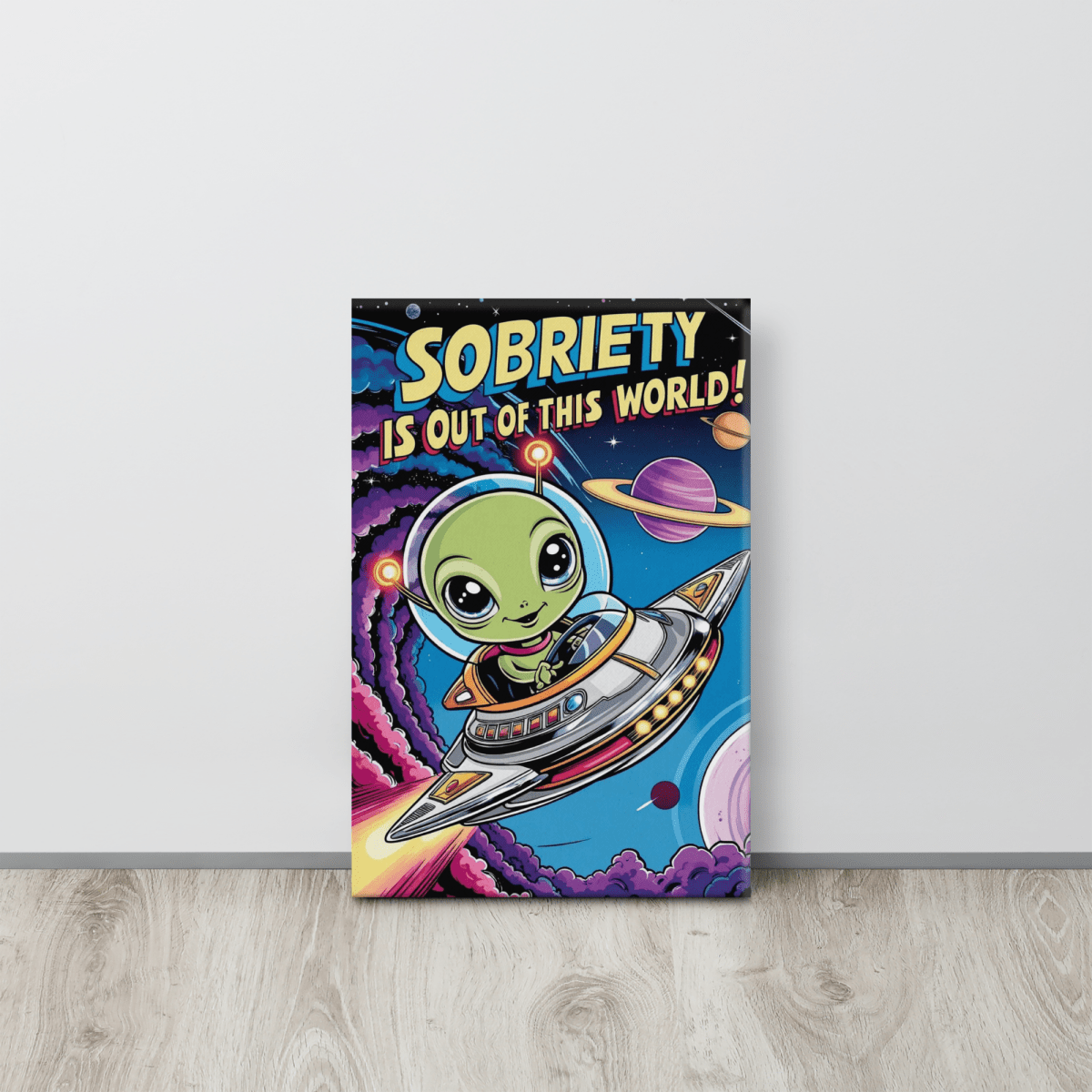 Thin Sobriety Is Out of This World - Abstract Canvas Wall Art for Living Room, Bedroom & Office Decor