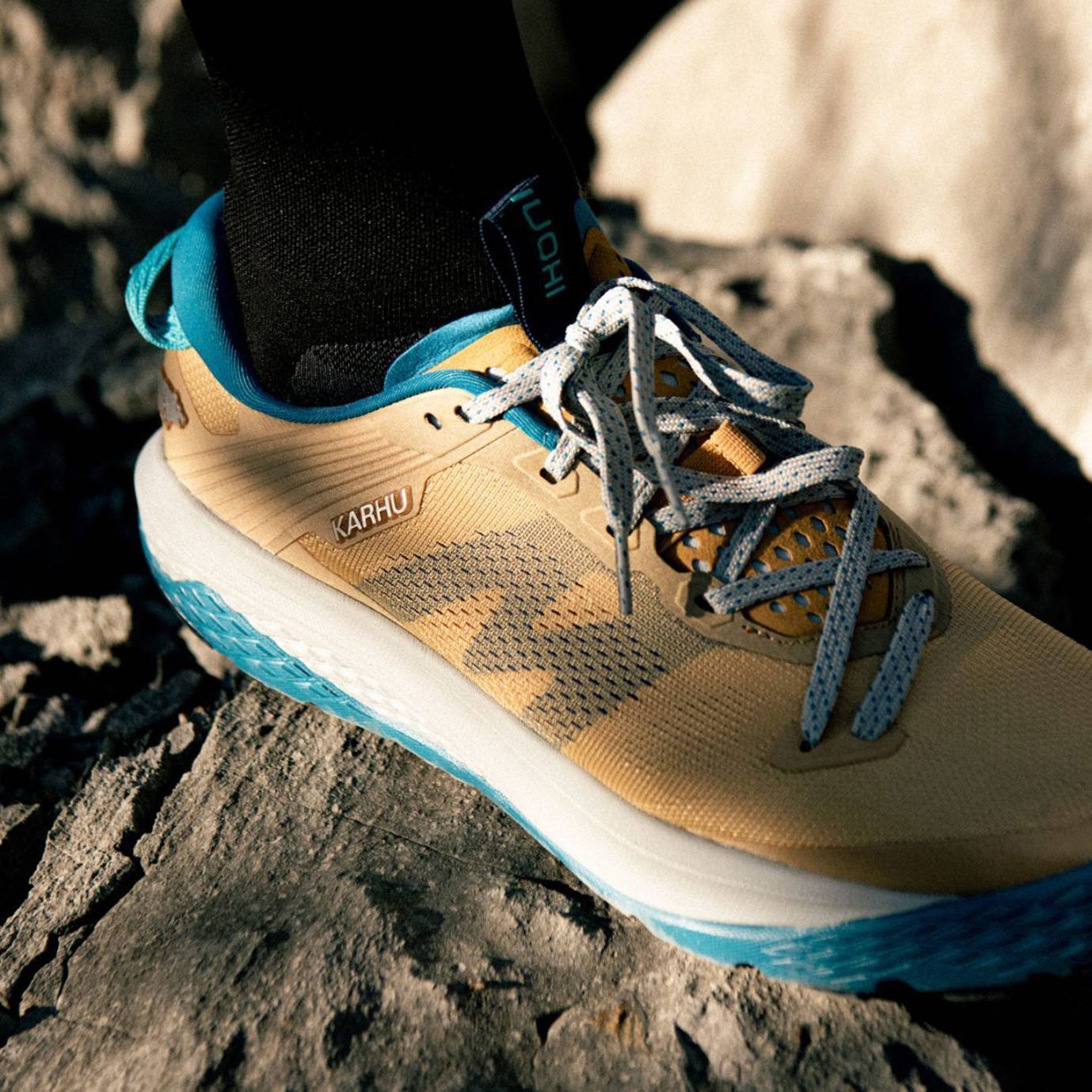 IKONI TRAIL 1.0 Women's Running Shoes - Lightweight Trail Running Sneakers for Women in Wheat & Crystal Teal Colors | Perfect for Hiking, Jogging & Outdoor Activities