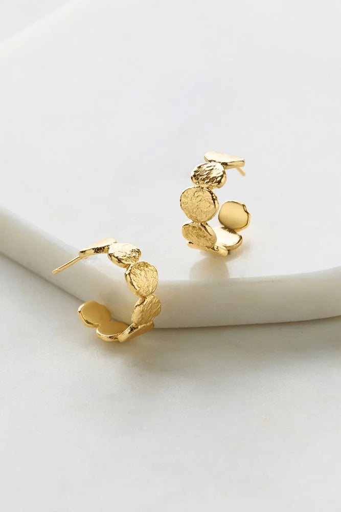 Zafino Chloe Hoop Earrings for Women - 14K Gold Plated Dangle Hoops - Trendy Fashion Jewelry Gift for Her | Perfect for Parties, Weddings & Everyday Wear