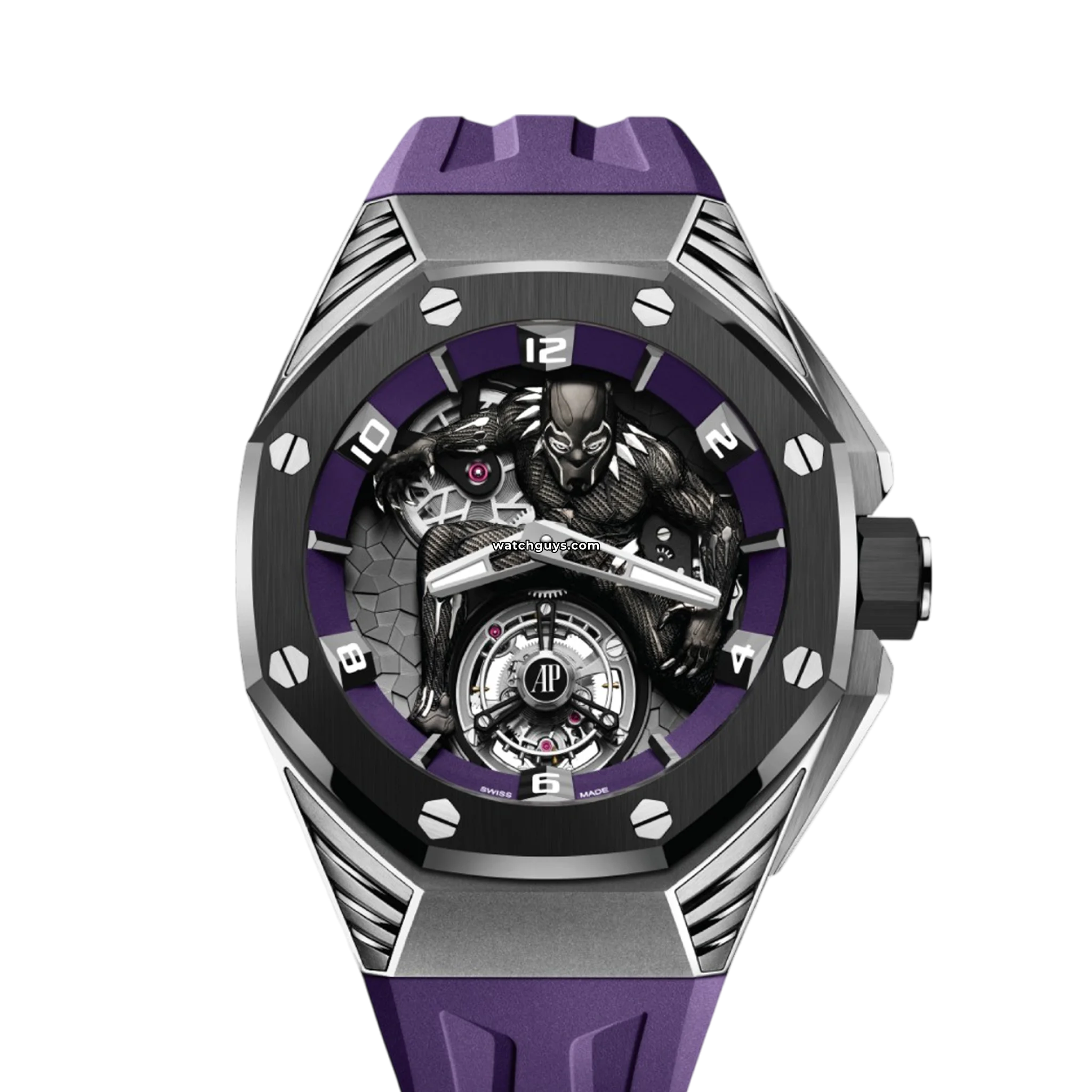 Audemars Piguet Royal Oak Concept Black Panther Flying Tourbillon Watch 26620IO.OO.D077CA.01 - Luxury Men's Timepiece for Collectors & Special Occasions