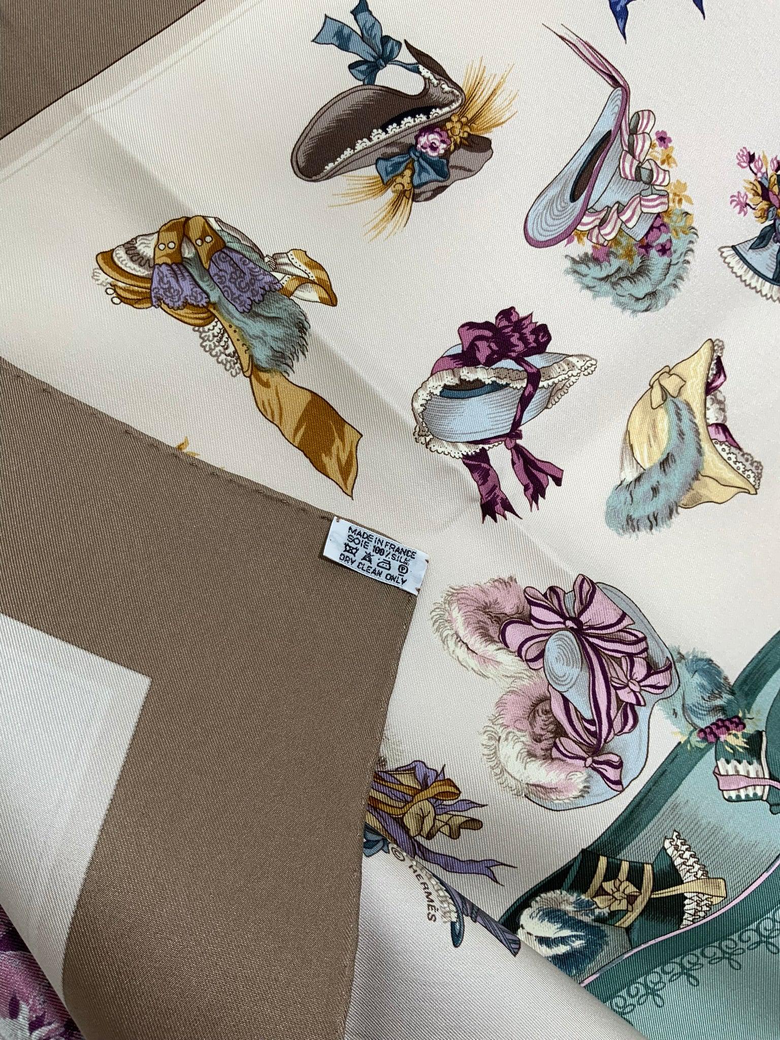 HERMES Paris Modiste Silk Scarf 90 - Luxury Women's Fashion Accessory for Elegant Outfits & Special Occasions