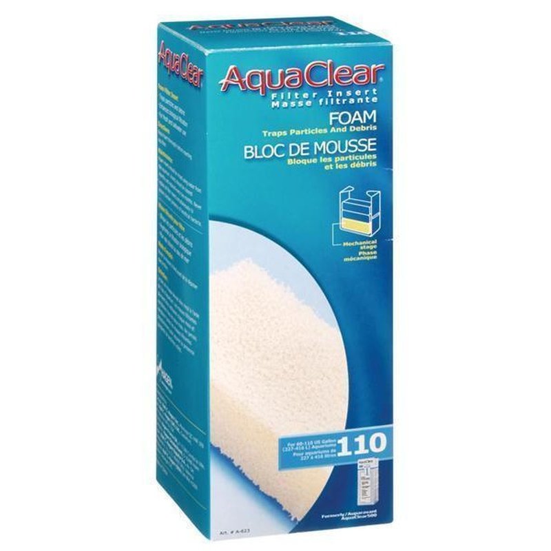 AquaClear 110 Foam Filter Insert - High Performance Aquarium Filter Media for Fish Tank, Pond & Aquatic Plants - Perfect for Freshwater & Saltwater Filtration Systems