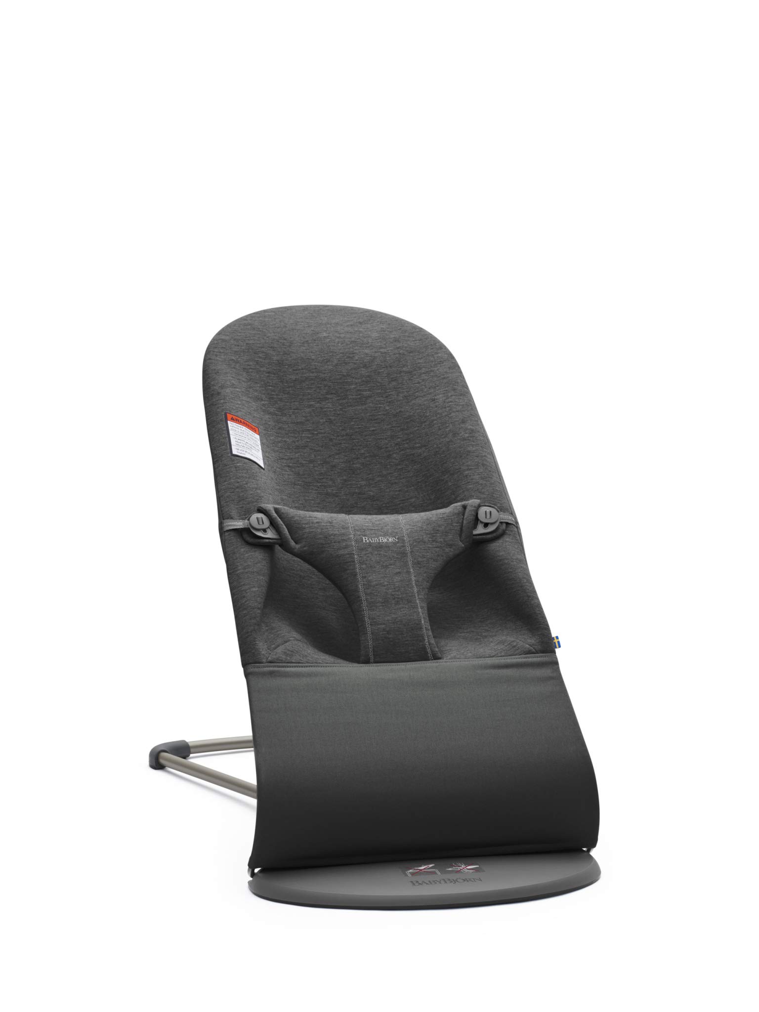 BabyBjörn Bouncer Bliss - Adjustable 2-in-1 Baby Bouncer & Toddler Chair (Charcoal Gray, 3D Jersey) for Newborns to Toddlers 8-29 lbs | 4 Recline Positions | Lightweight Portable Infant Seat for Nursery, Living Room & Travel