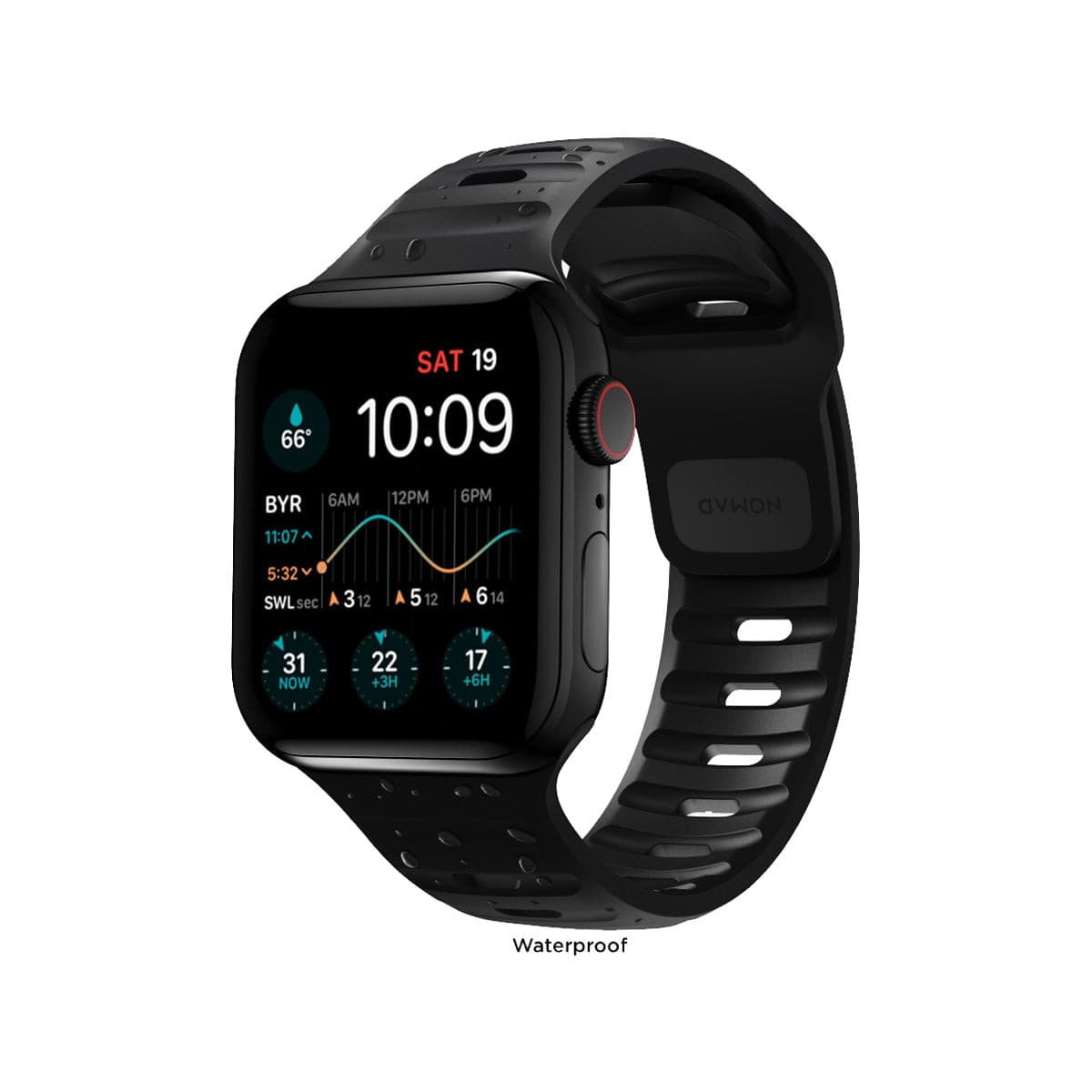 Nomad Sport Band for Apple Watch 40mm/41mm - Premium Durable Black Silicone Strap - Perfect for Running, Workouts & Everyday Wear