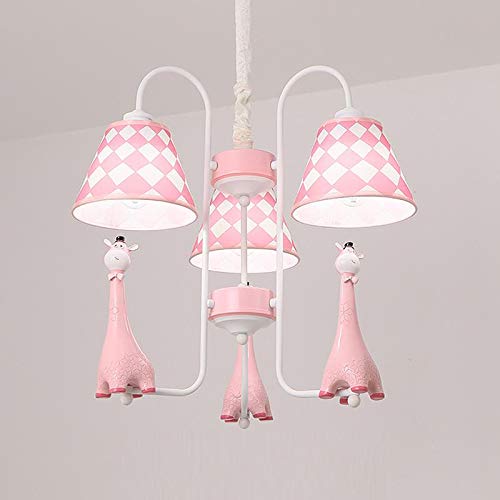 Creative Fabric Pendant Lights for Kids - Pink Children's Bedroom Chandelier, Nursery Ceiling Lamp for Boys & Girls - Perfect for Bedrooms, Playrooms, and Kids' Room Decor