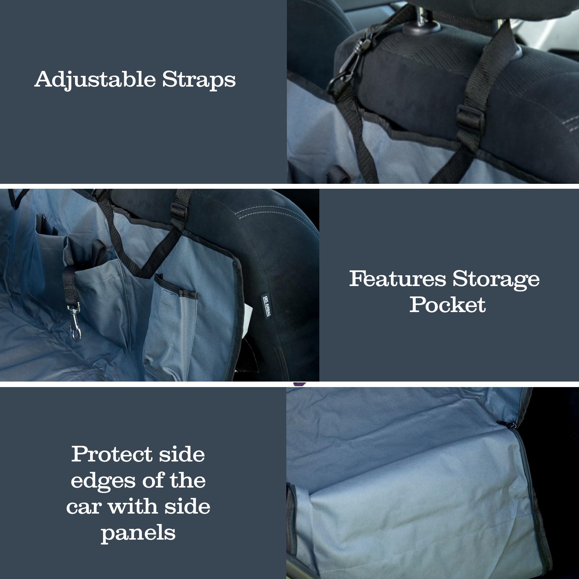 Pet Car Hammock for Dogs - Waterproof & Non-Slip Backseat Protector - Perfect for Travel, Camping, and Road Trips