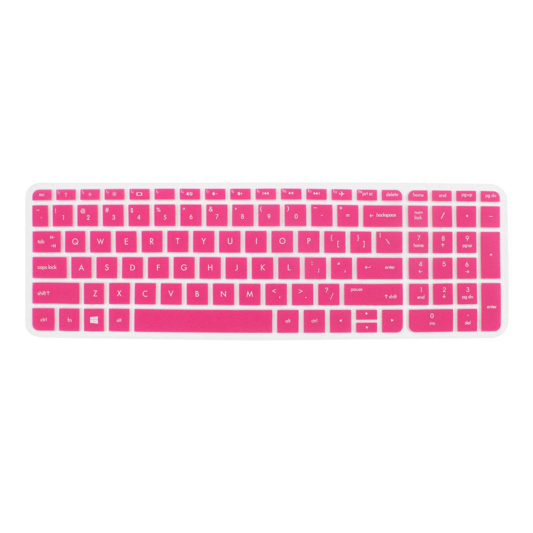 uxcell Fuchsia Keyboard Protector Skin Film Cover for HP Pavilion 15 Laptop - Waterproof & Dustproof Protection for Work & Gaming
