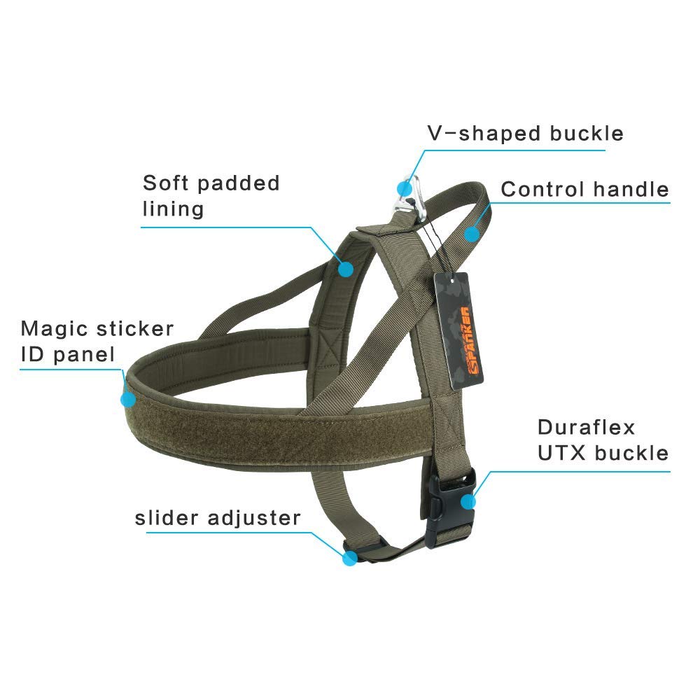 Adjustable Nylon No-Pull Dog Harness for Small Puppies - S Size Padded Pet Collar for Comfort & Control - Perfect for Walking, Training & Outdoor Adventures