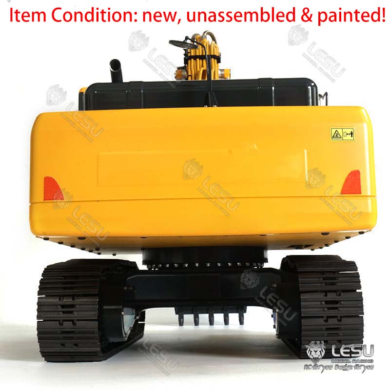 LESU RC 1/14 Scale PC360 Hydraulic Excavator Model - Painted Metal & Unassembled Kit with Protective Fence, LCD Display & Scraper for Construction Simulation & Collector Display