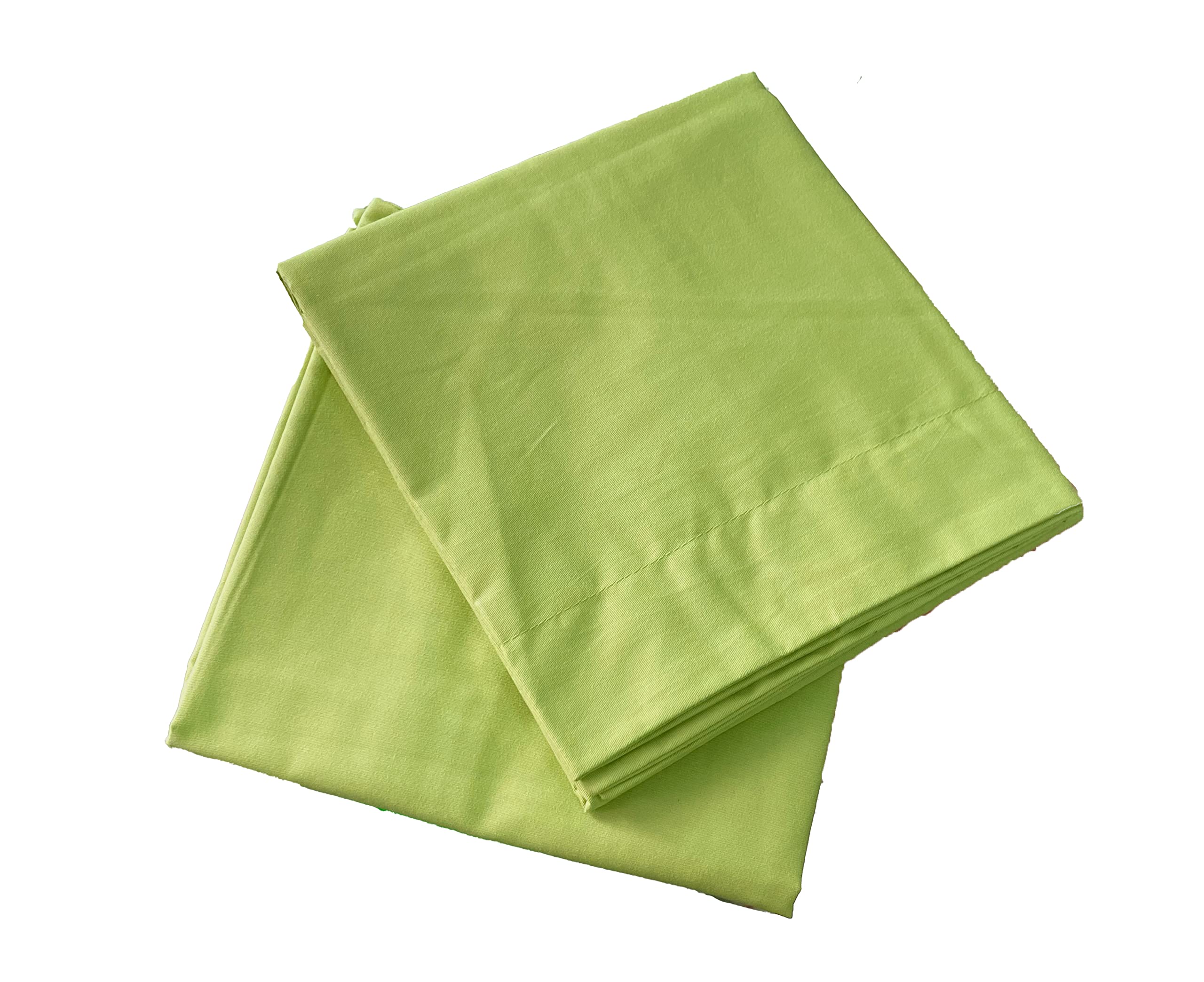 iMaylex Soft & Breathable 100% Egyptian Cotton Pillow Shams - Silk-Like Decorative Pillow Covers Set of 2 (Green, Standard Size) for Bedroom, Sofa & Home Decor