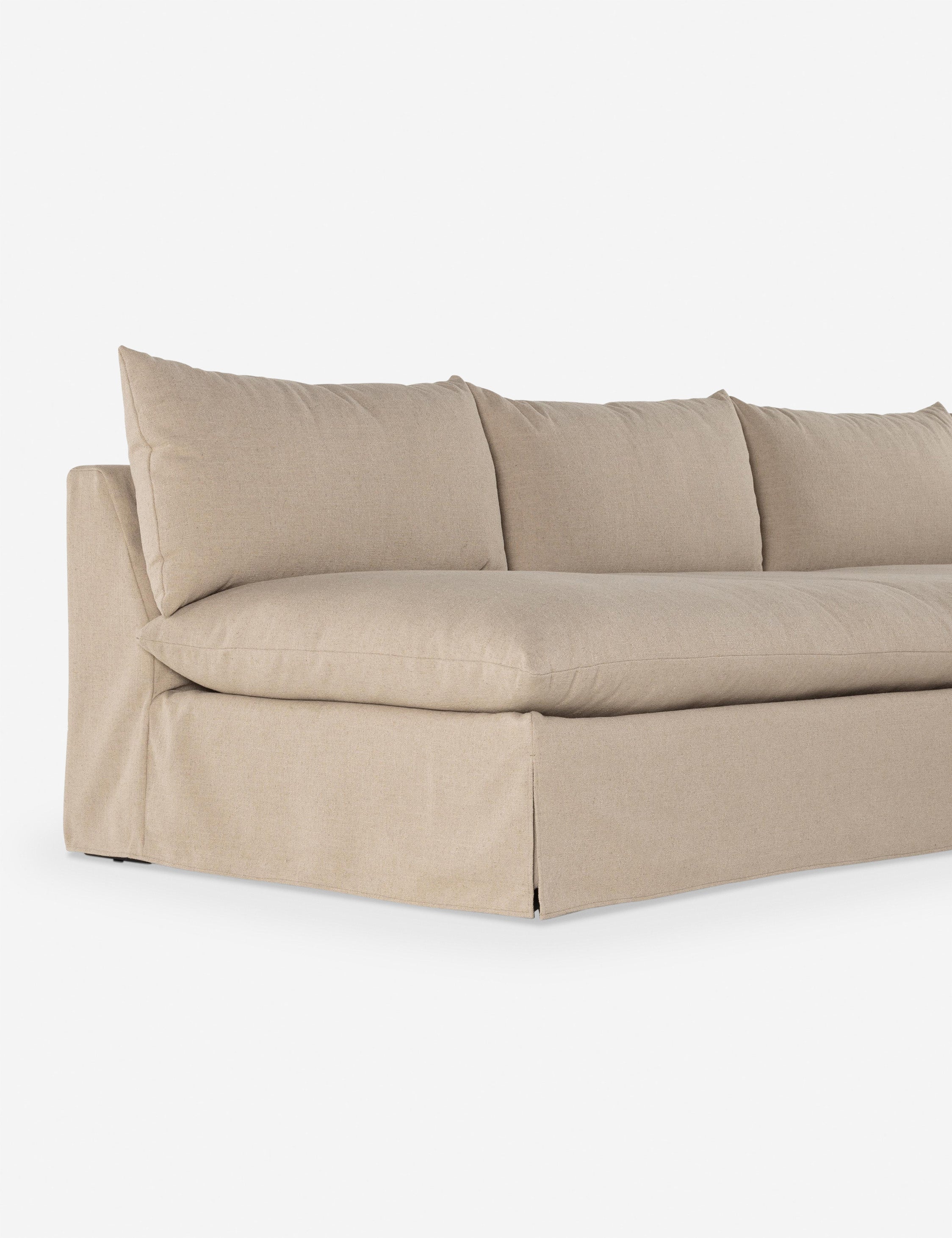 Decima Slipcover Sectional Sofa - Modern L-Shaped Couch with Removable Washable Covers, Comfortable Fabric Sofa for Living Room, Family Room & Apartment