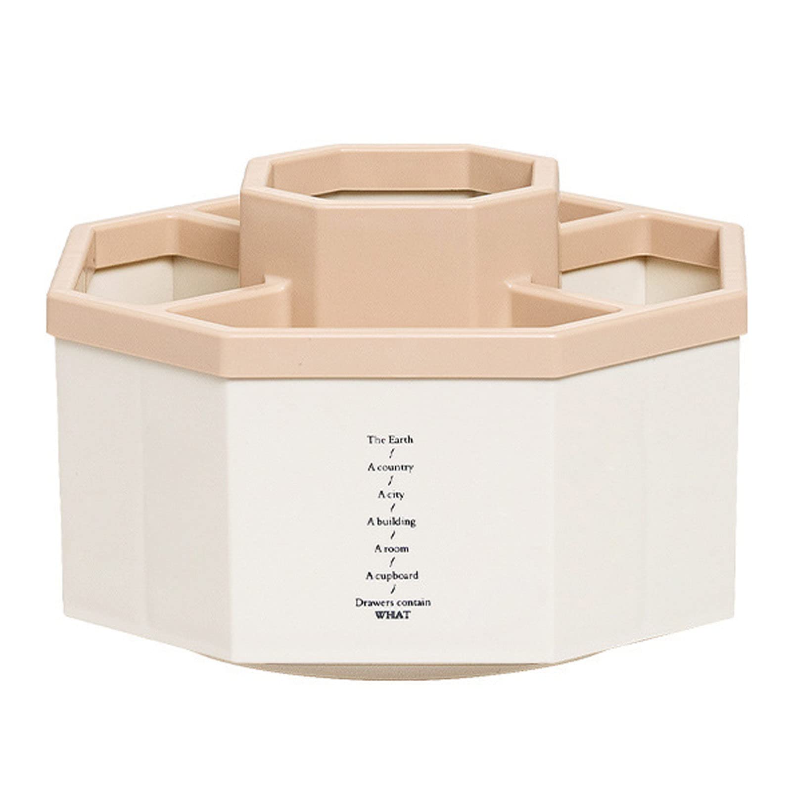 360° Rotating Desk Organizer with Large Capacity - Plastic Pen & Pencil Holder Box for School, Home & Office Organization (Pink) | Perfect for Keeping Stationery, Art Supplies & Small Items Neatly Arranged