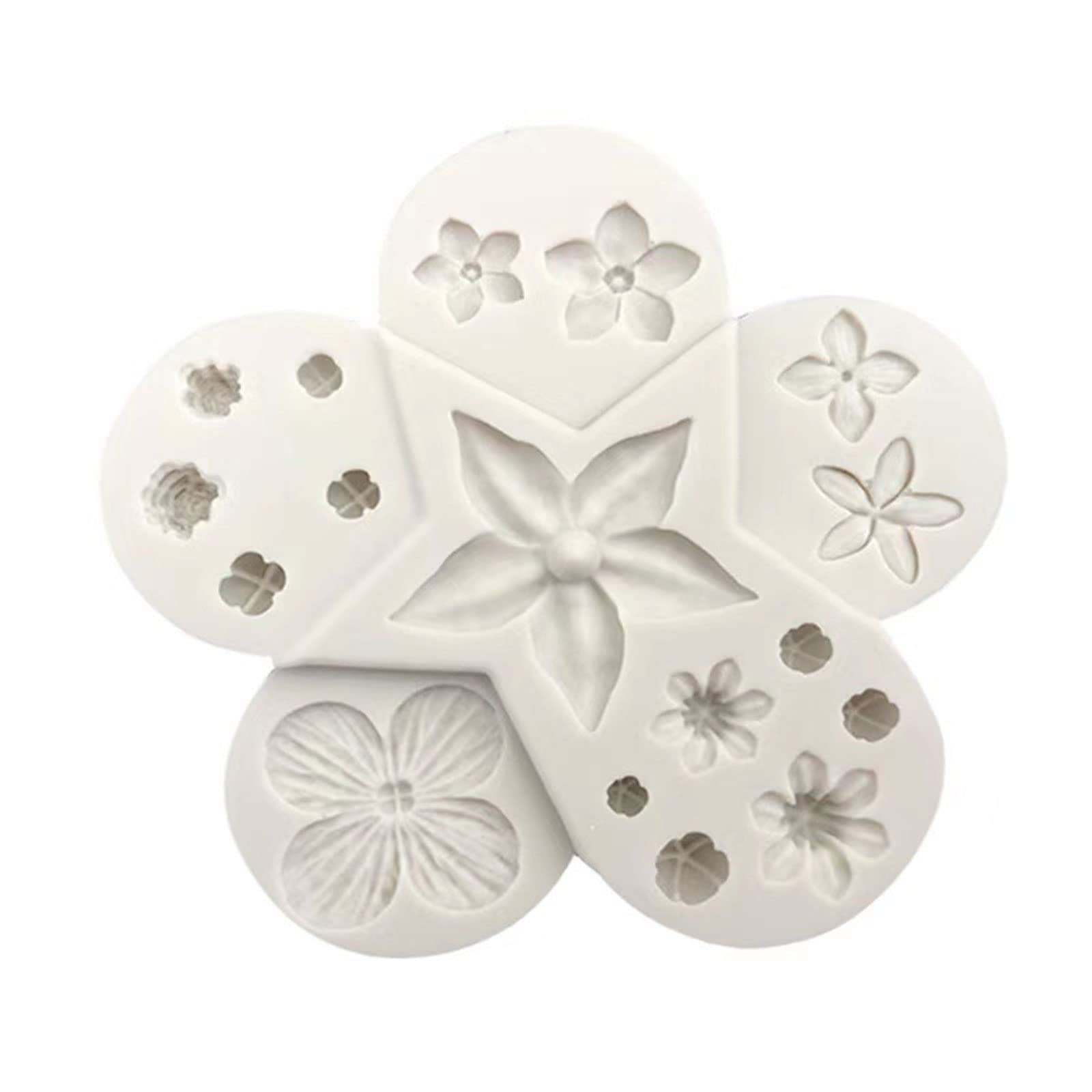 OTGO Flower Shaped Silicone Chocolate Molds - 6 Cavity Baking Molds for Chocolate, Candy, Fondant & Cake Decorating - Reusable Non-Stick Baking Accessories - Perfect Gift for Kids & Baking Enthusiasts - Great for Birthday Parties, Holiday Treats & DIY Desserts