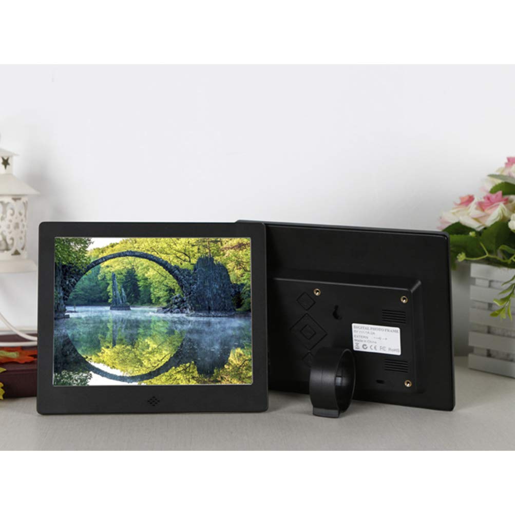 8 Inch Digital Picture Frame - HD IPS Screen, MP3/MP4 Video Player, Clock & Calendar with Remote Control - Perfect for Home, Office & Gifts (Black)