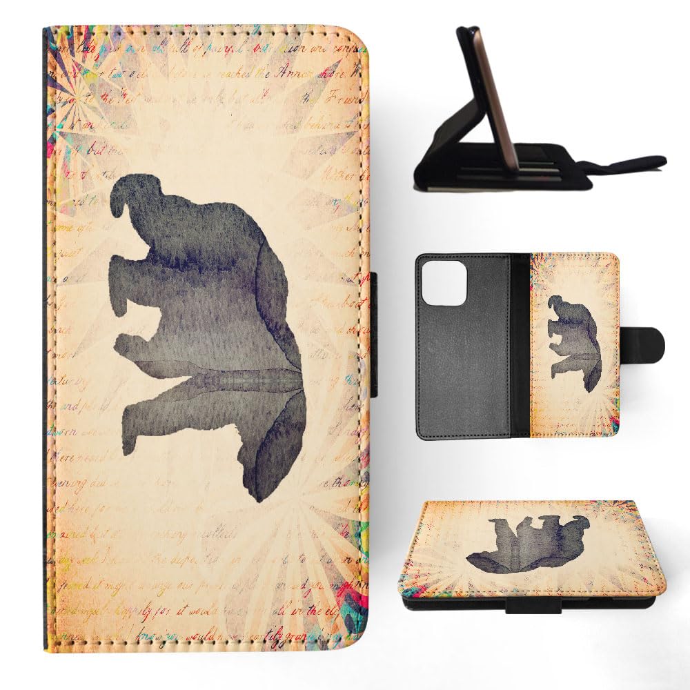 Polar Bear Watercolor Art Flip Wallet Phone Case for Apple iPhone 15 Pro Max - Stylish Protective Cover with Card Slots for Everyday Use & Travel