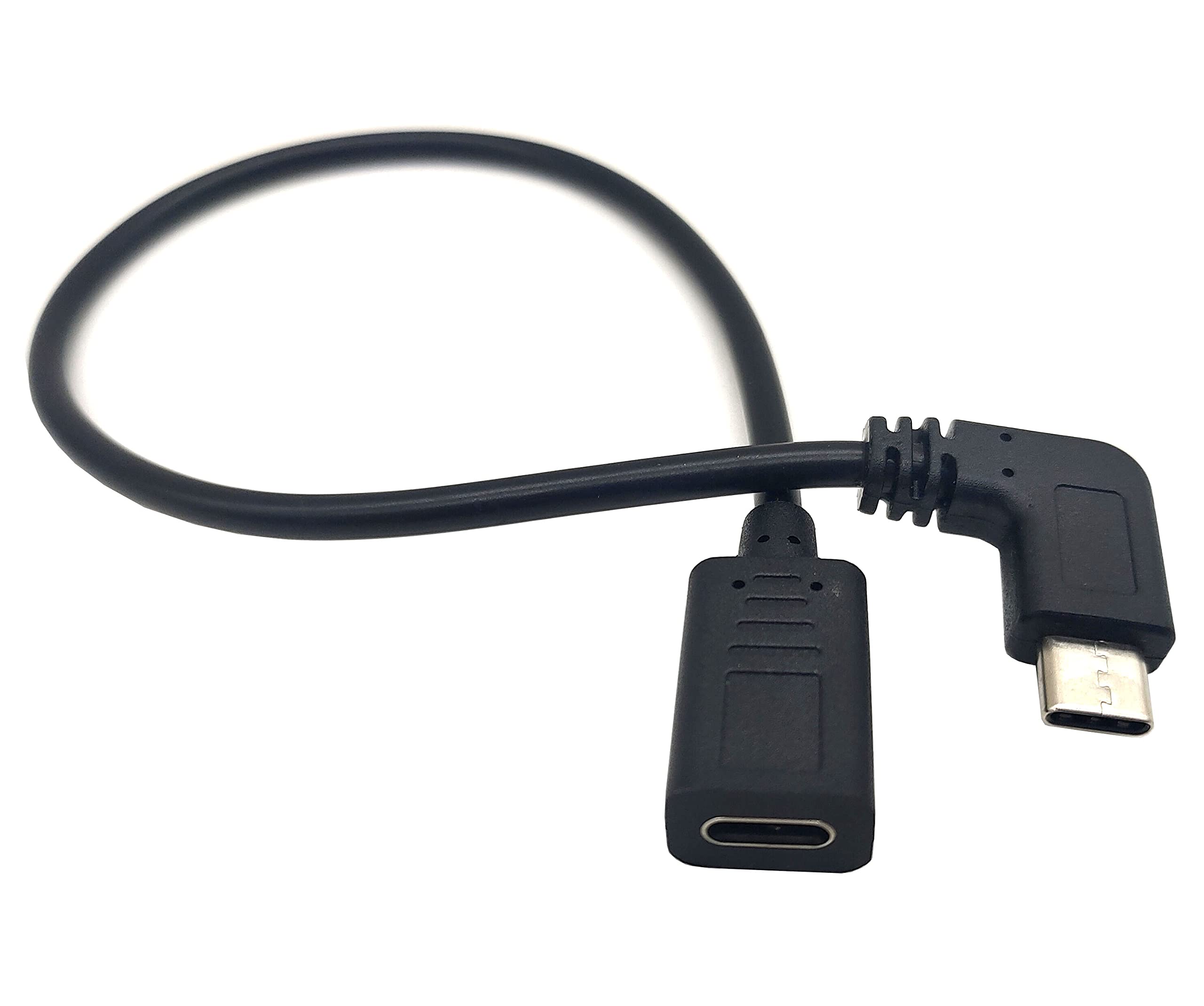 90 Degree USB C Extension Cable - USB Type C Male to Female Charging Cable for MacBook Pro, Laptop, Android Devices | Fast Charging Adapter for Home, Office & Travel (6ft/1.8m)