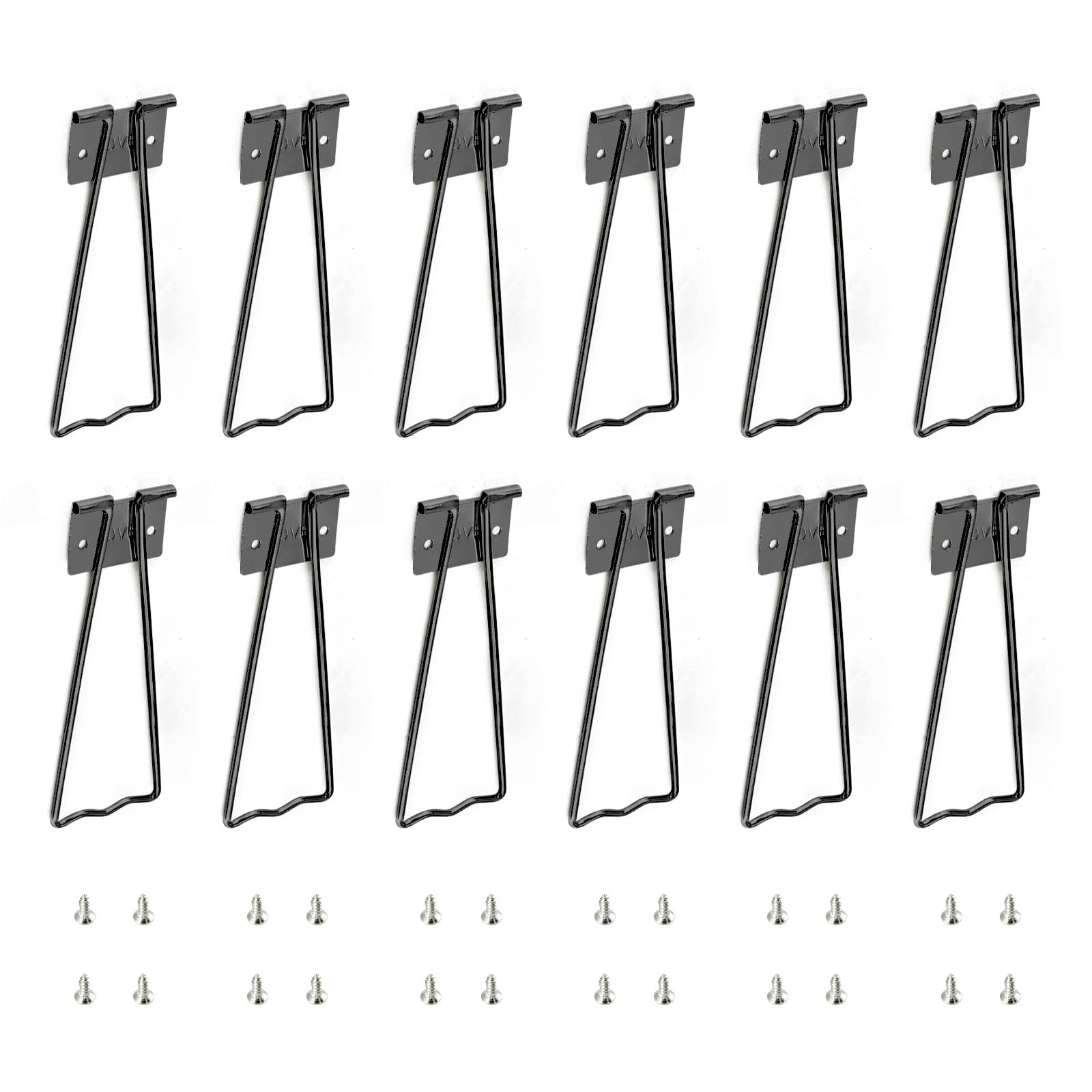 12Pcs Black Iron Easel Backs for Picture Frames - 111mm/4.37
