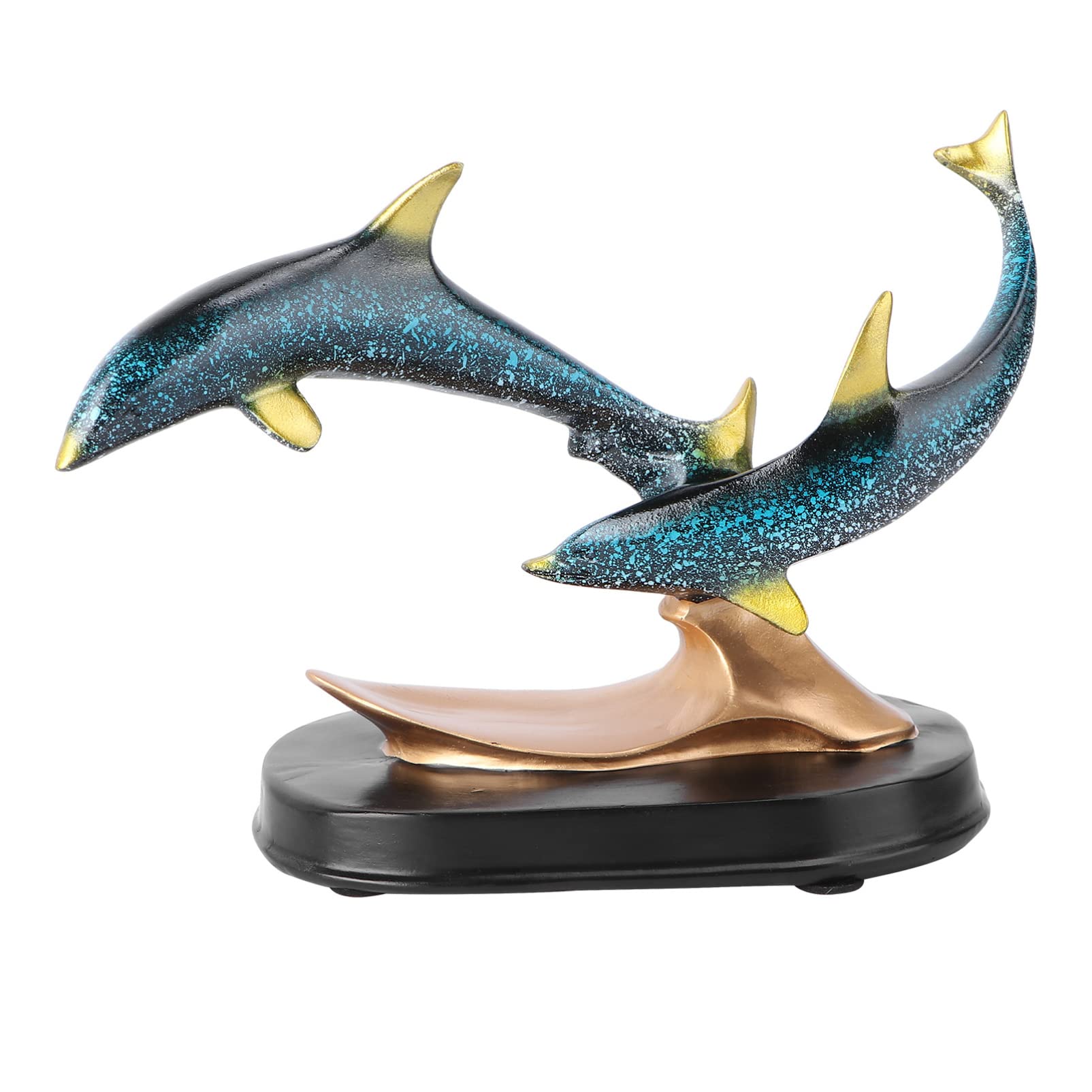 Dolphin Resin Tabletop Ornament - Handcrafted Home & Office Decor for Desktop, Shelf, or Bookshelf - Perfect for Beach House, Coastal Theme, or Ocean Lover's Gift