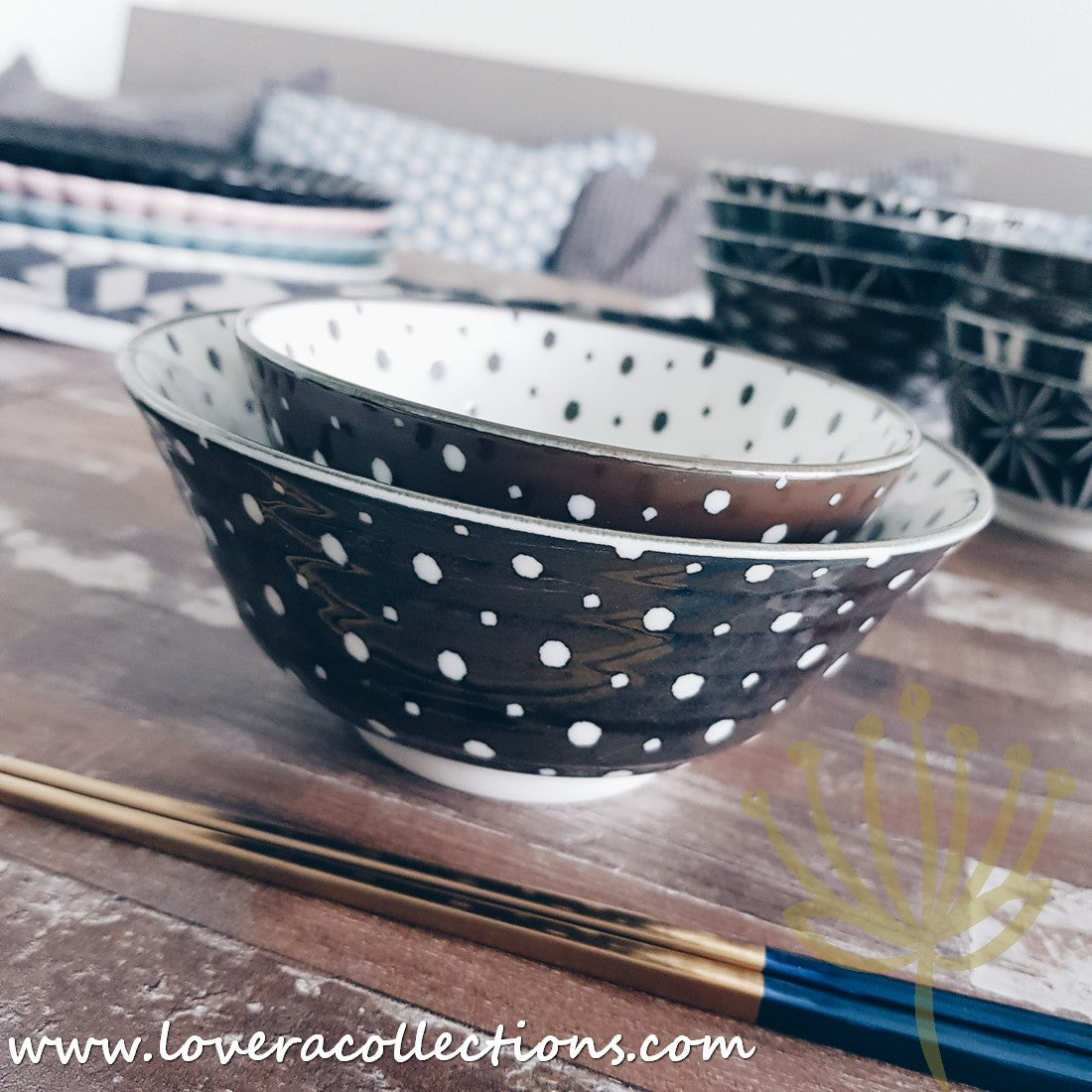 Awasaka Black & White Modern Dots Dinnerware Set - 12-Piece Porcelain Plates & Bowls for Stylish Dining - Perfect for Dinner Parties, Restaurant-Style Meals & Home Decor