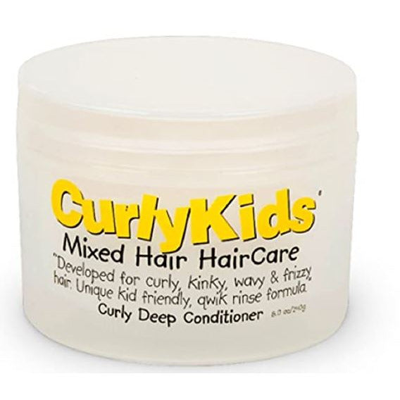 Curlykids Curly Deep Conditioner for Natural Hair - 8 oz Hydrating & Moisturizing Treatment for Curly, Coily & Wavy Hair - Perfect for Dry, Damaged Hair & Curl Definition