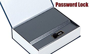 ELEOPTION® Small Blue Home Security Dictionary Book Safe with Combination Lock - Secure Storage for Cash, Jewelry, Valuables - Perfect for Home, Office, Travel & Emergency Use