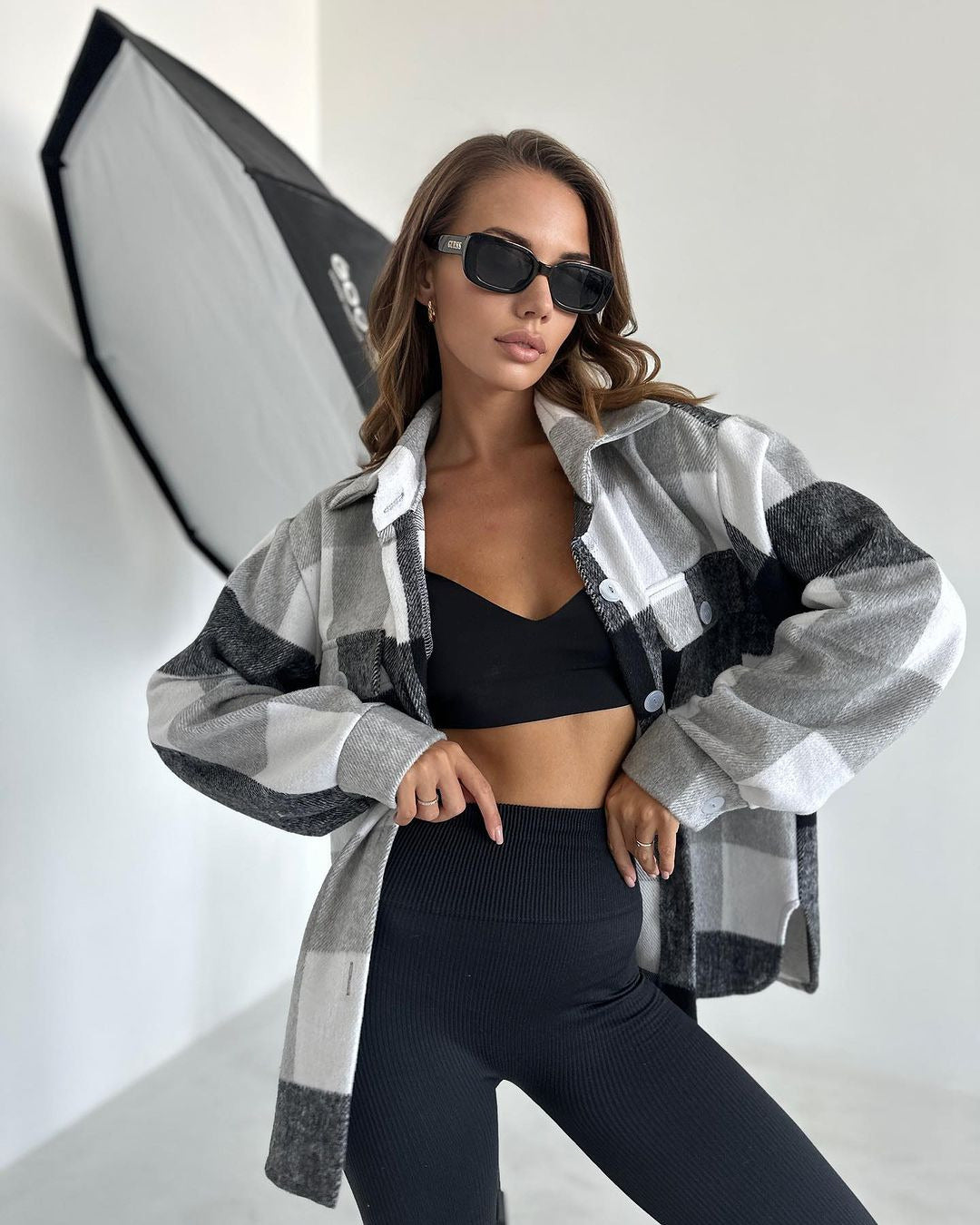 Stylish Long Sleeve Plaid Cardigan Shirt for Women - Vintage 1899 Inspired Fashion - Perfect for Fall Layering, Office Wear & Casual Outfits