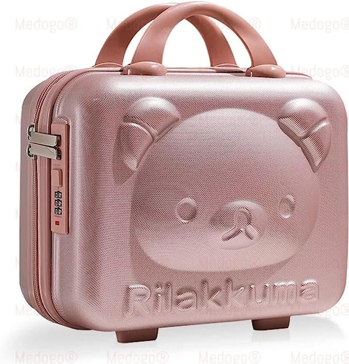 Mini Hard Shell Travel Makeup Case - Small Portable Cosmetic Organizer for Women | Perfect for Airplane Carry-On, Business Trips & Daily Storage