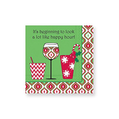 Happy Hour Cocktail Napkins - Premium 5x5 Inch Bar Napkins for Parties, Weddings & Events - 50-Pack Disposable Drink Coasters - Perfect for Cocktail Bars, Home Entertaining & Special Occasions