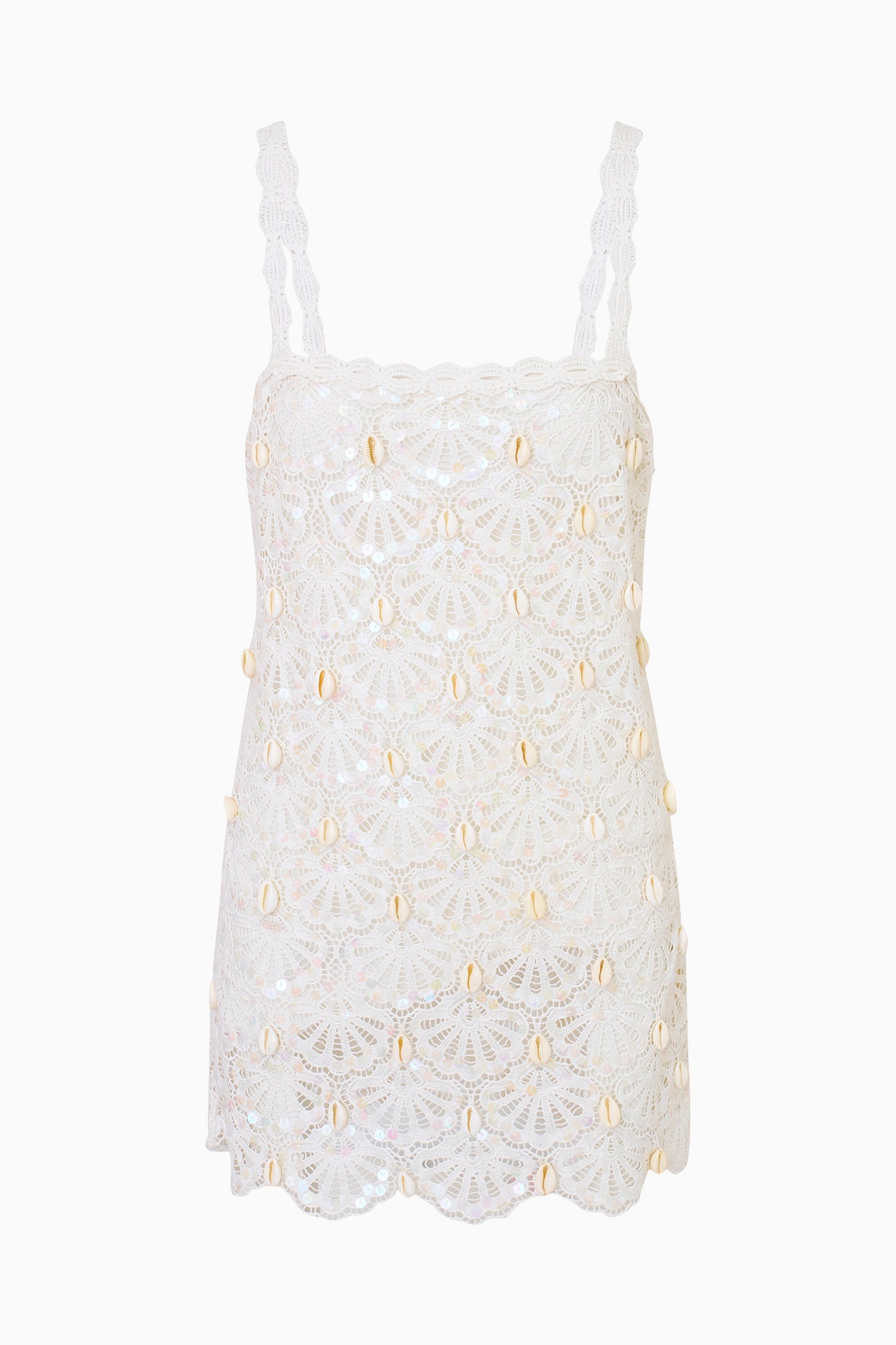 Lamont Crochet Shell Mini Dress - Women's Boho Summer Beach Dress for Vacation, Party & Date Night | Lightweight & Comfortable