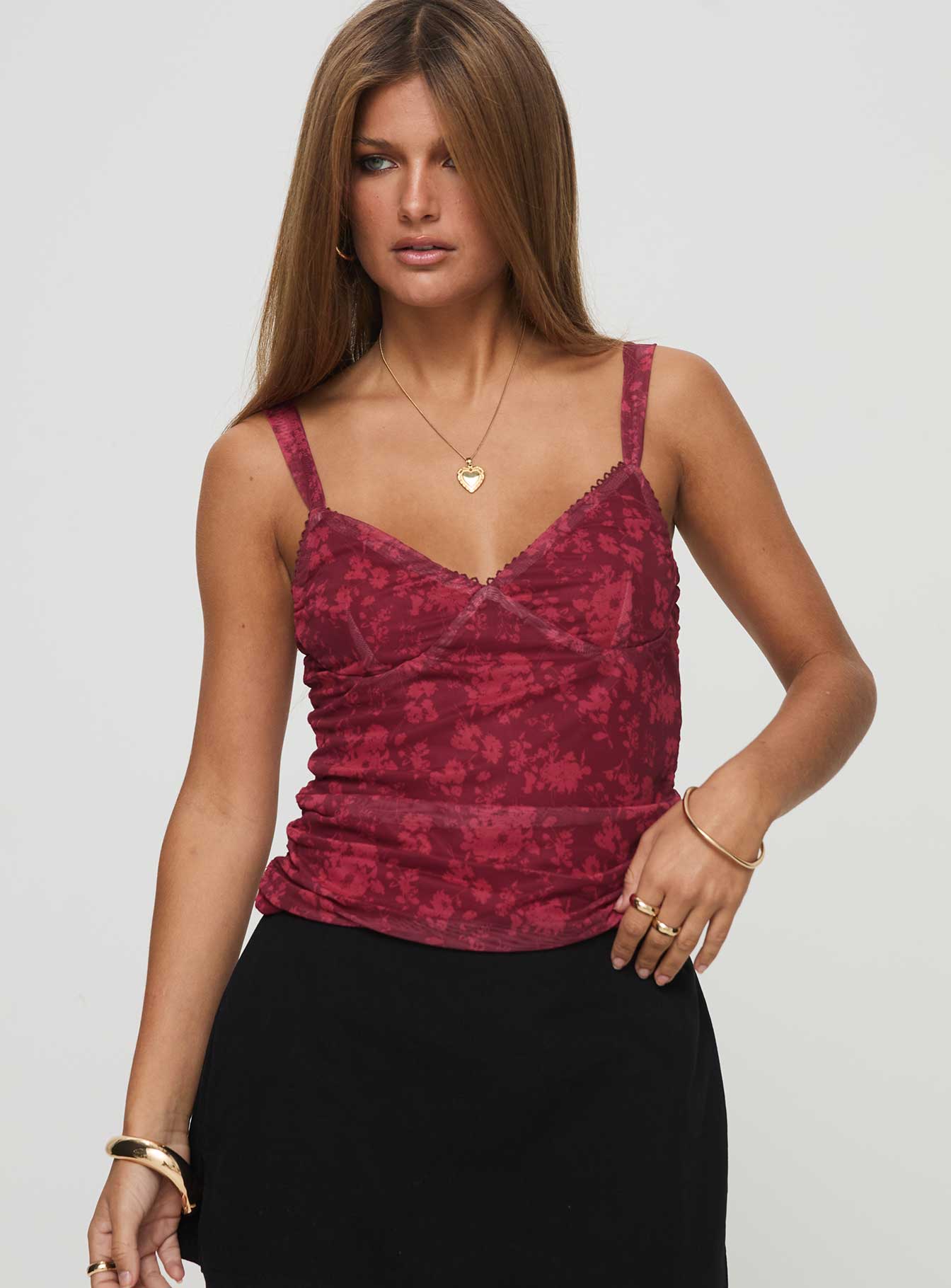 Attention On Me Top Red - Stylish Women's Fashion Blouse for Casual Wear, Parties & Date Nights
