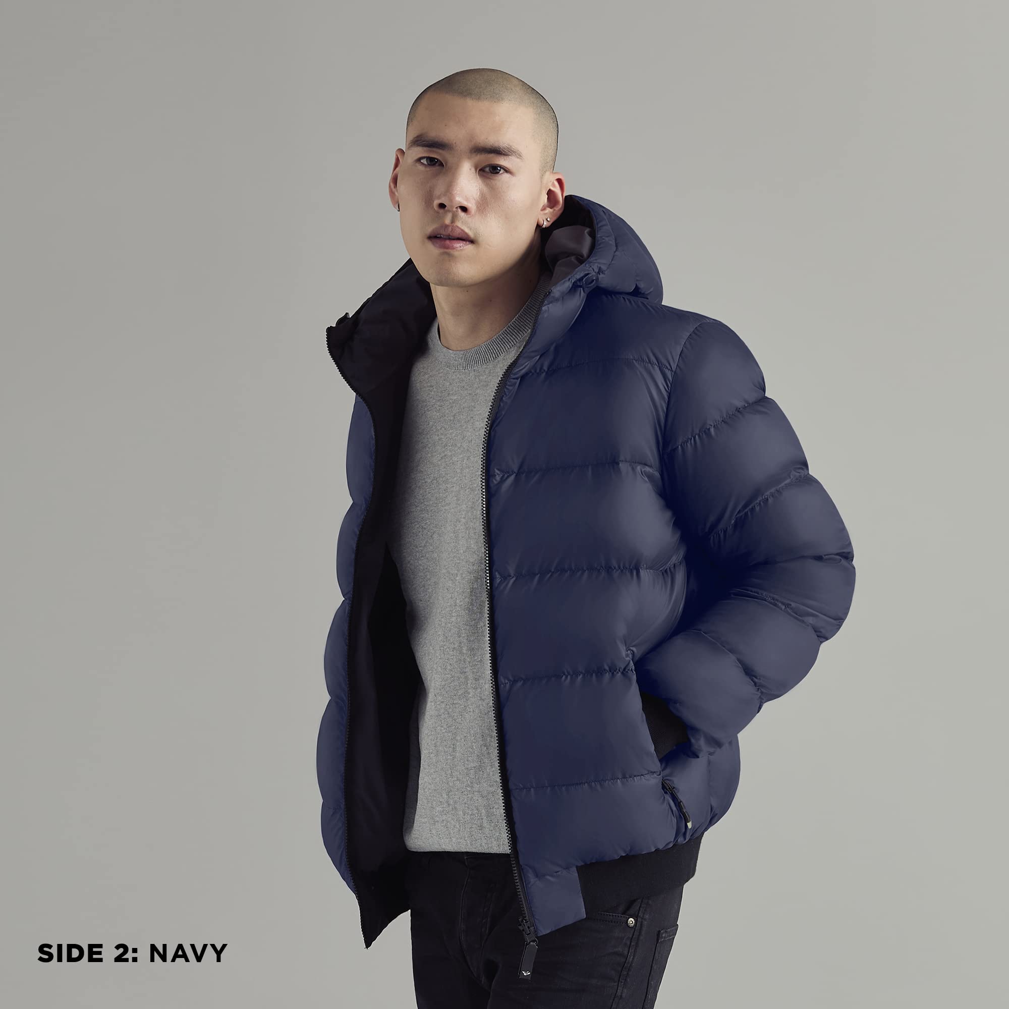 Triple F.A.T. Goose Verso Reversible Down Puffer Jacket for Men - Winter Warm Waterproof Coat - Outdoor Skiing & Urban Streetwear